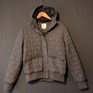 Boxfresh- Womens Grey Bomber Style Quilted Puffer Jacket